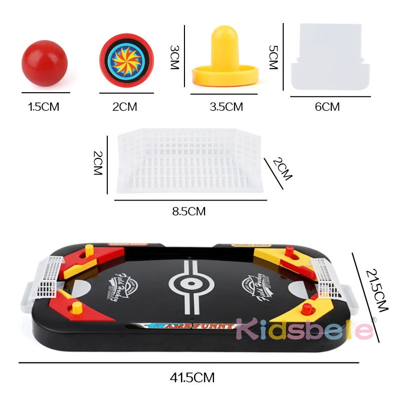 Dual Sport Mini Ice Hockey and Soccer Tabletop Game for Kids