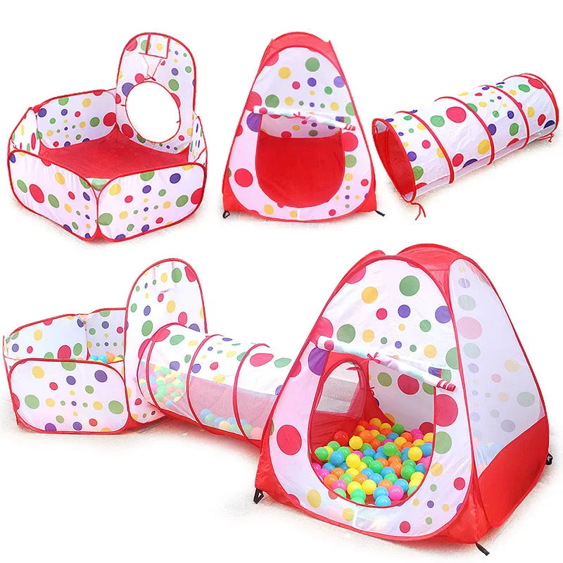 Ultimate 3-in-1 Kids Ball Pool and Playpen with Crawling Tunnel - Portable Indoor/Outdoor Fun for Ages 0-14+ (Balls Not Included)