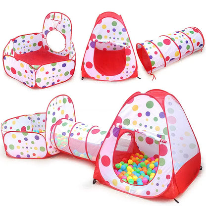 Ultimate 3-in-1 Kids Ball Pool and Playpen with Crawling Tunnel - Portable Indoor/Outdoor Fun for Ages 0-14+ (Balls Not Included)