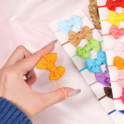 5-Pack Kids Hair Accessories with Bow Scrunchies - Elastic Hair Ties for Girls and Babies