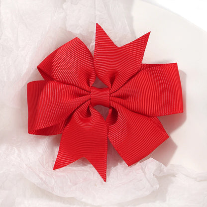 Vibrant Grosgrain Ribbon Hair Bow Clips for Girls - Colorful Hair Accessories for Kids