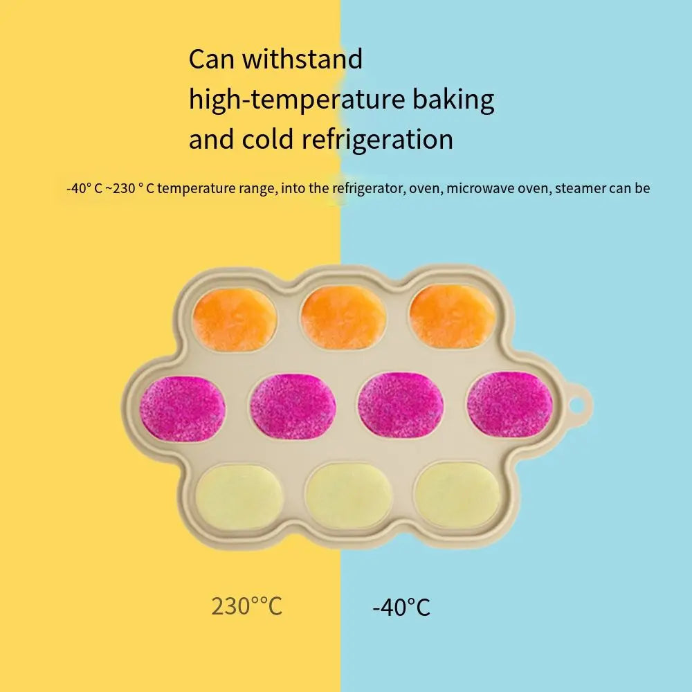 Silicone Baby Food Freezer Tray - 10-Cavity Mold for Homemade Treats and Teething Relief