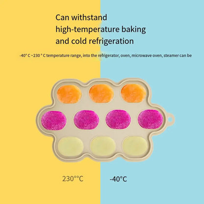Silicone Baby Food Freezer Tray - 10-Cavity Mold for Homemade Treats and Teething Relief