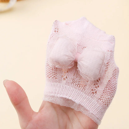 Adorable Baby Socks and Flower Headband Set - 2pcs Candy Color Bow Accessories for Newborns
