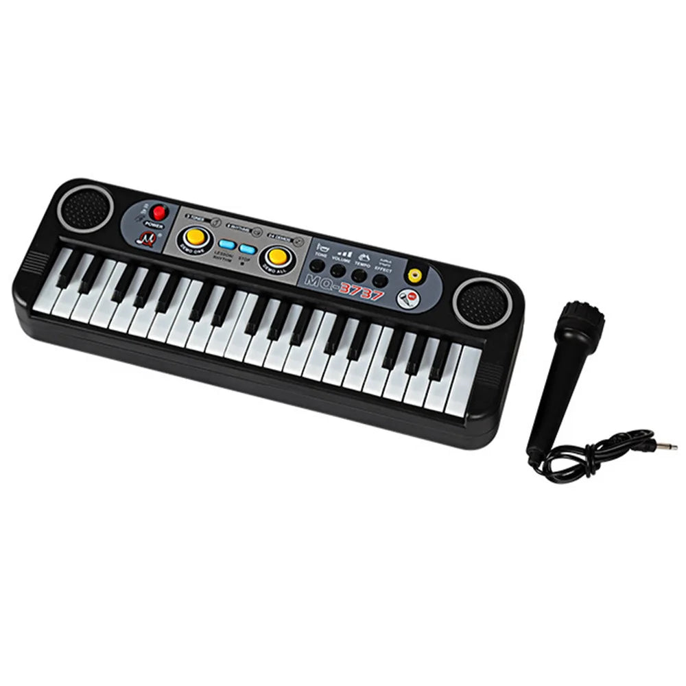 Mini 37-Key Kids Piano Keyboard with Microphone - Educational Musical Instrument for Children
