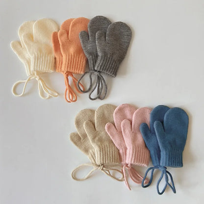 Vibrant Cashmere Baby Mittens for Winter - Knitted Kids Gloves for Boys & Girls (Ages 1-3)