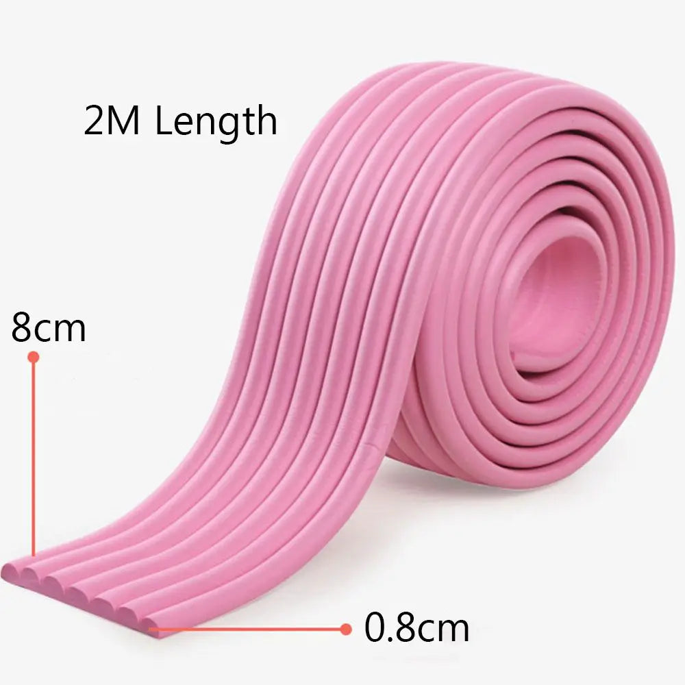 2m Baby Corner Protector Foam Bumper Strip with Free Double-Sided Tape for Child Safety
