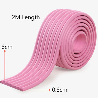 2m Baby Corner Protector Foam Bumper Strip with Free Double-Sided Tape for Child Safety