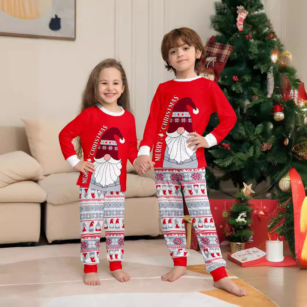 Festive Family Matching Pajama Set for Christmas - Santa Claus Design for Adults and Kids Nightwear