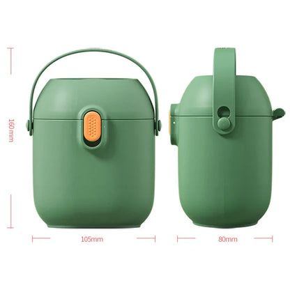 Multifunctional Portable Baby Food Organizer with Cute Cartoon Design for Cereal, Milk Powder, and Snacks