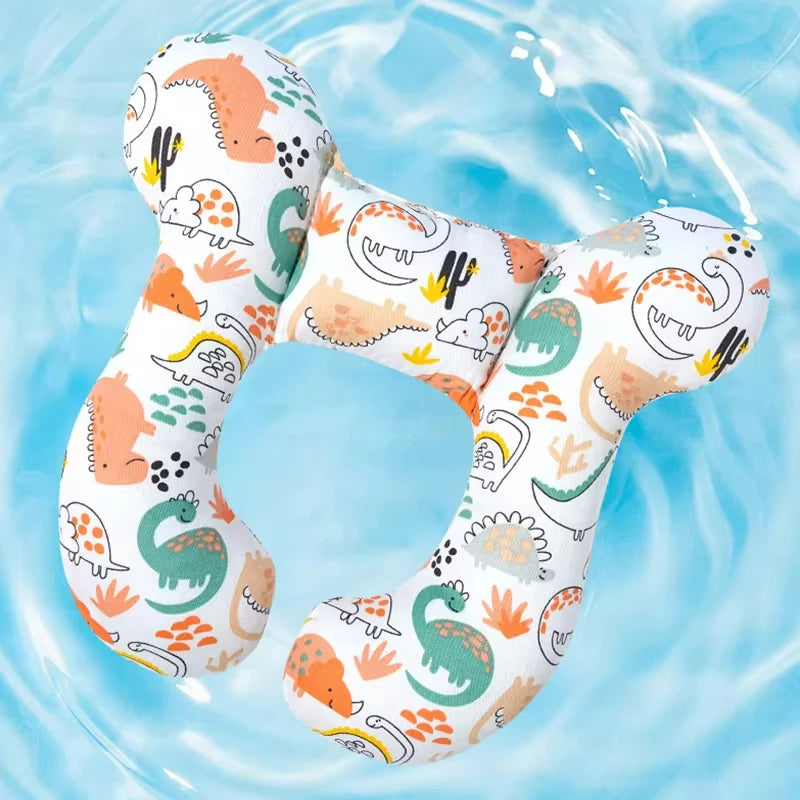 U-Shaped Infant Travel Pillow with Cartoon Design for Neck Support in Strollers - Ideal for Ages 0-3Y