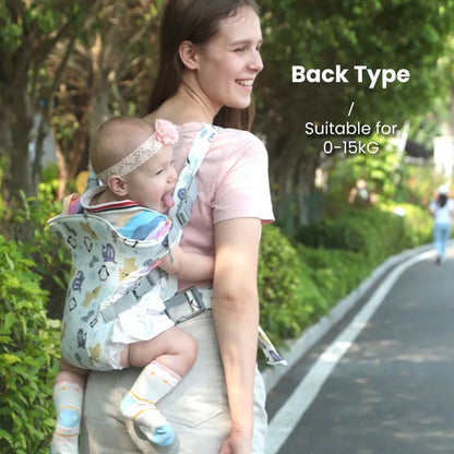 Ergonomic Multi-Functional Baby Carrier with Adjustable Waist Stool for Newborns and Toddlers, Breathable and Versatile Design