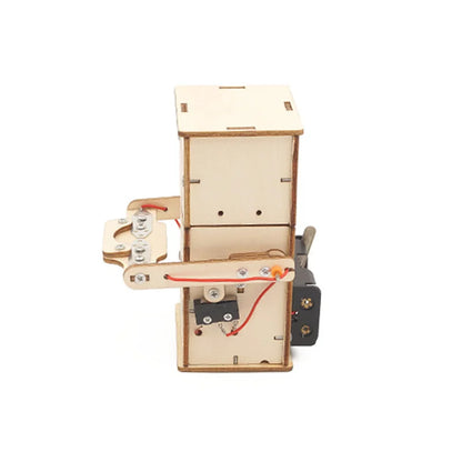 Wooden Electric Powered Eat Coin Robot DIY Models & Building Science Education Model Toys Experimental Tool For Children Learn