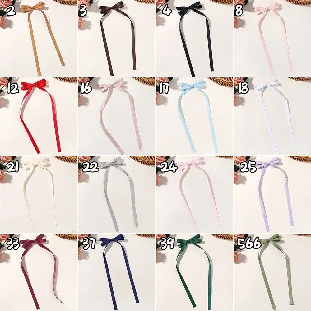 2PCS Adorable Long Tassel Bow Headbands for Girls - Cute Hair Accessories for Parties and Daily Wear