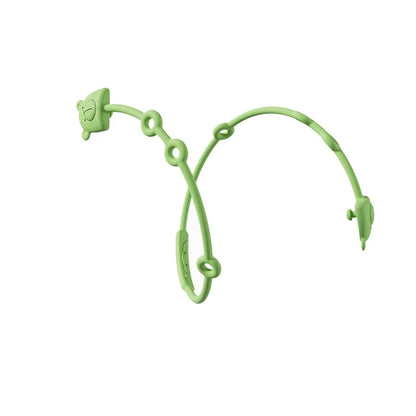 Adorable Silicone Pacifier Clips with Cartoon Animal Designs - Adjustable Anti-Lost Straps for Strollers and High Chairs