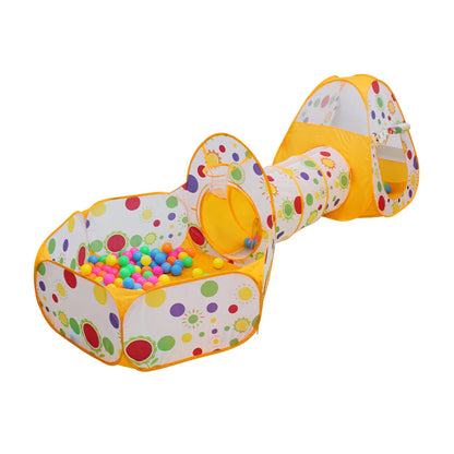 Ultimate 3-in-1 Kids Ball Pool and Playpen with Crawling Tunnel - Portable Indoor/Outdoor Fun for Ages 0-14+ (Balls Not Included)