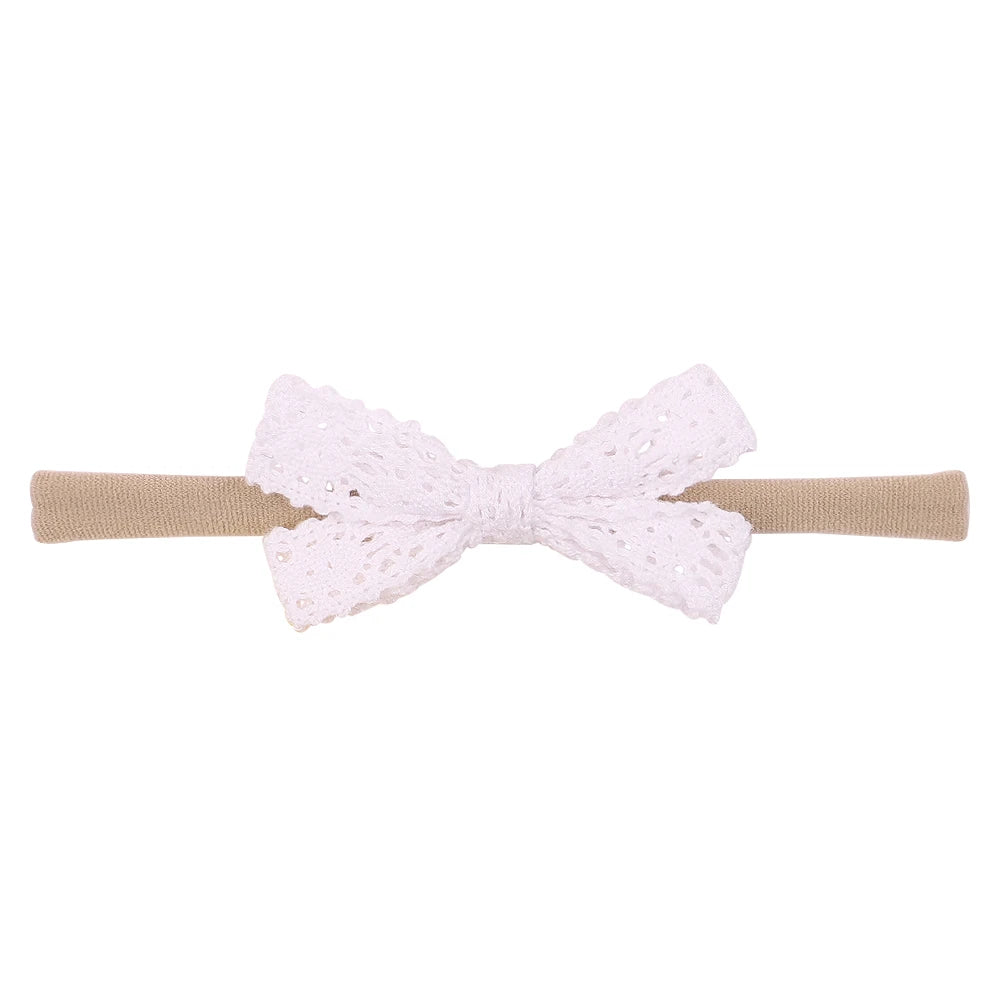 Adorable 2.7-Inch Lace Bow Baby Headbands - Perfect for Newborn Girls