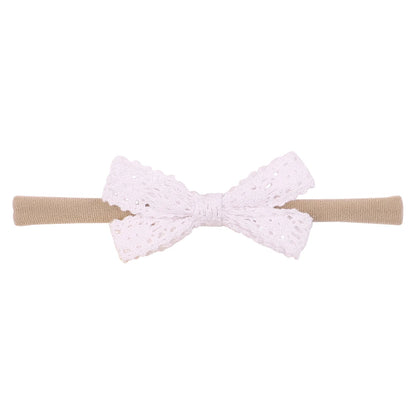 Adorable 2.7-Inch Lace Bow Baby Headbands - Perfect for Newborn Girls