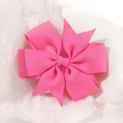 Vibrant Grosgrain Ribbon Hair Bow Clips for Girls - Colorful Hair Accessories for Kids