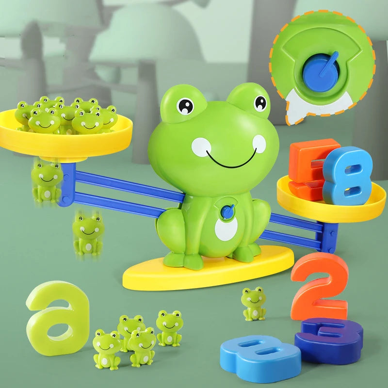 Montessori Frog Balance Scale Math Toy for Kids - Fun Early Learning Puzzle & Educational Gift