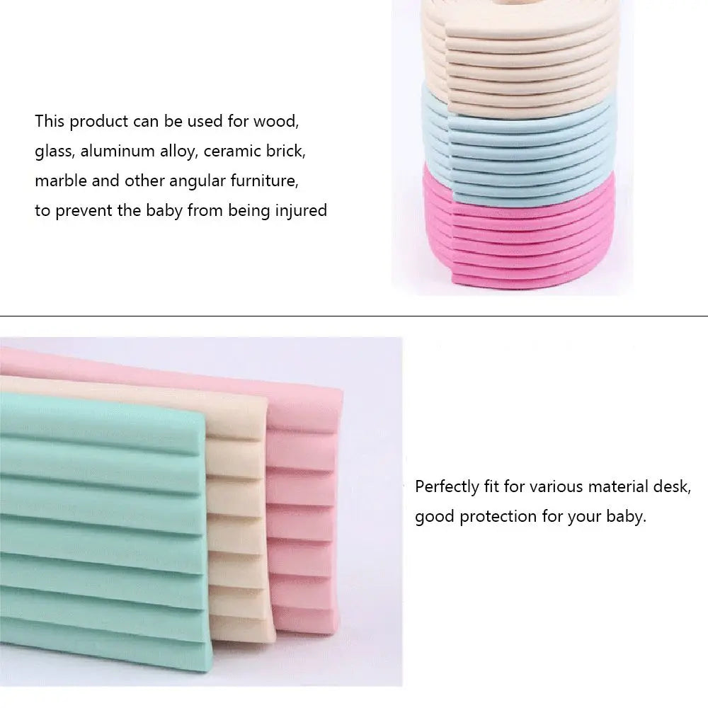 2m Baby Corner Protector Foam Bumper Strip with Free Double-Sided Tape for Child Safety