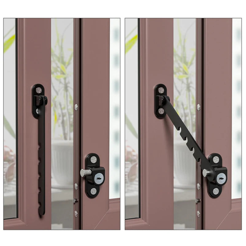 Adjustable Child Safety Window Locks - Anti-Fall Bracket for Baby Security and Protection