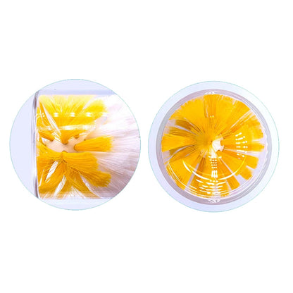 Dual-Function Nylon Baby Bottle and Nipple Cleaning Brush Set with Suction Stand