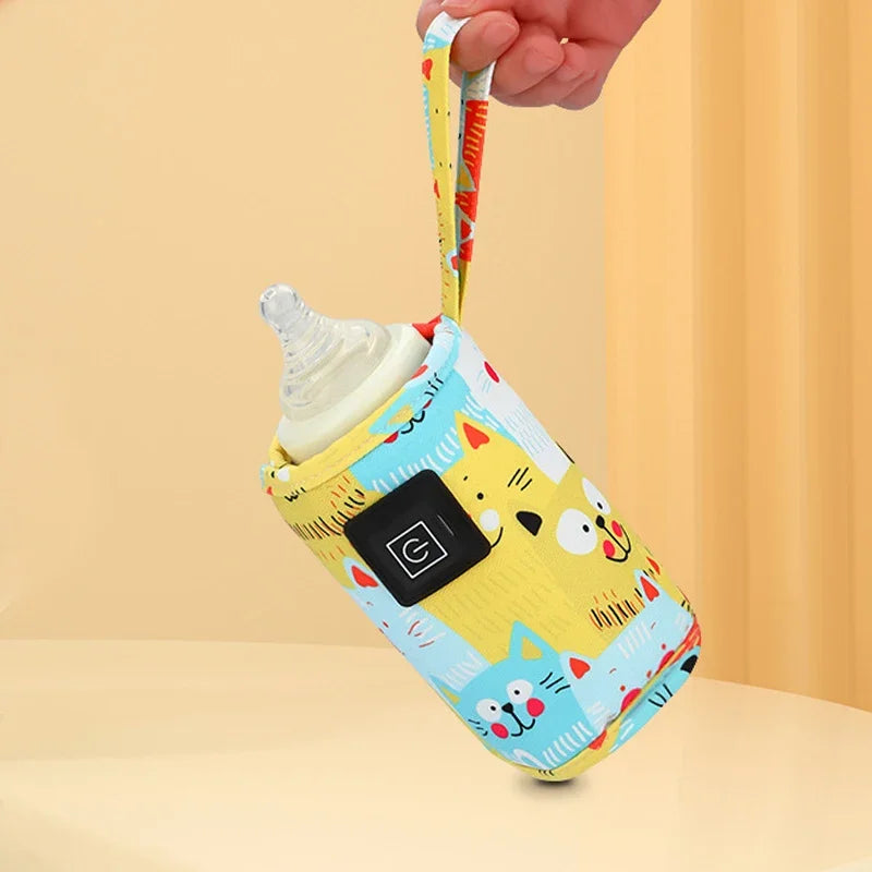 Baby Bottle USB Warmer & Insulated Travel Stroller Bag