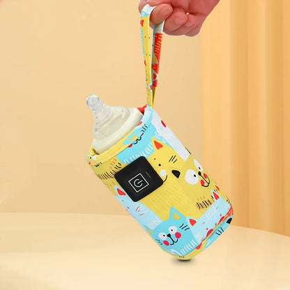 Baby Bottle USB Warmer & Insulated Travel Stroller Bag