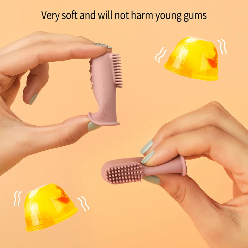 Gentle Silicone Finger Toothbrush for Infants - BPA Free Baby Oral Care Brush