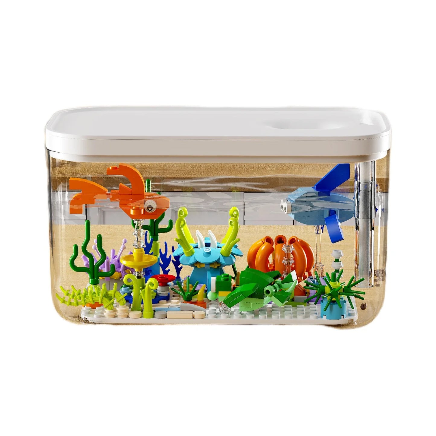 Underwater Adventure DIY Building Block Humidifier and Flower Arrangement Toy for Kids - Perfect Gift for Girls