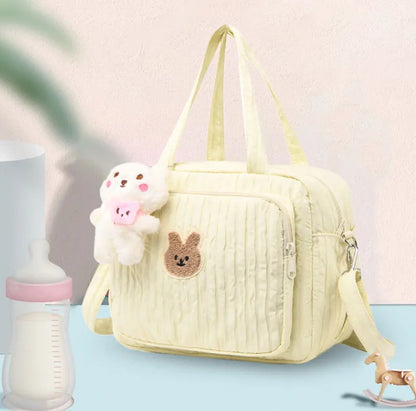 Adorable Bunny-Themed Maternity Diaper Bag - Versatile Lightweight Travel Handbag for Moms and Babies
