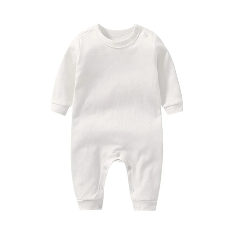 Newborn Baby Cotton Romper Set - 2 Packs of Infant Jumpsuits with Bibs, Towels, and Bonnets