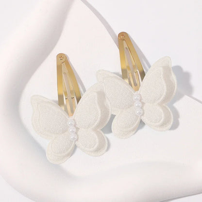 2-Pack Handmade Girls Butterfly Hair Clips - Stylish Headwear for Kids and Babies, Perfect for Parties and Everyday Use