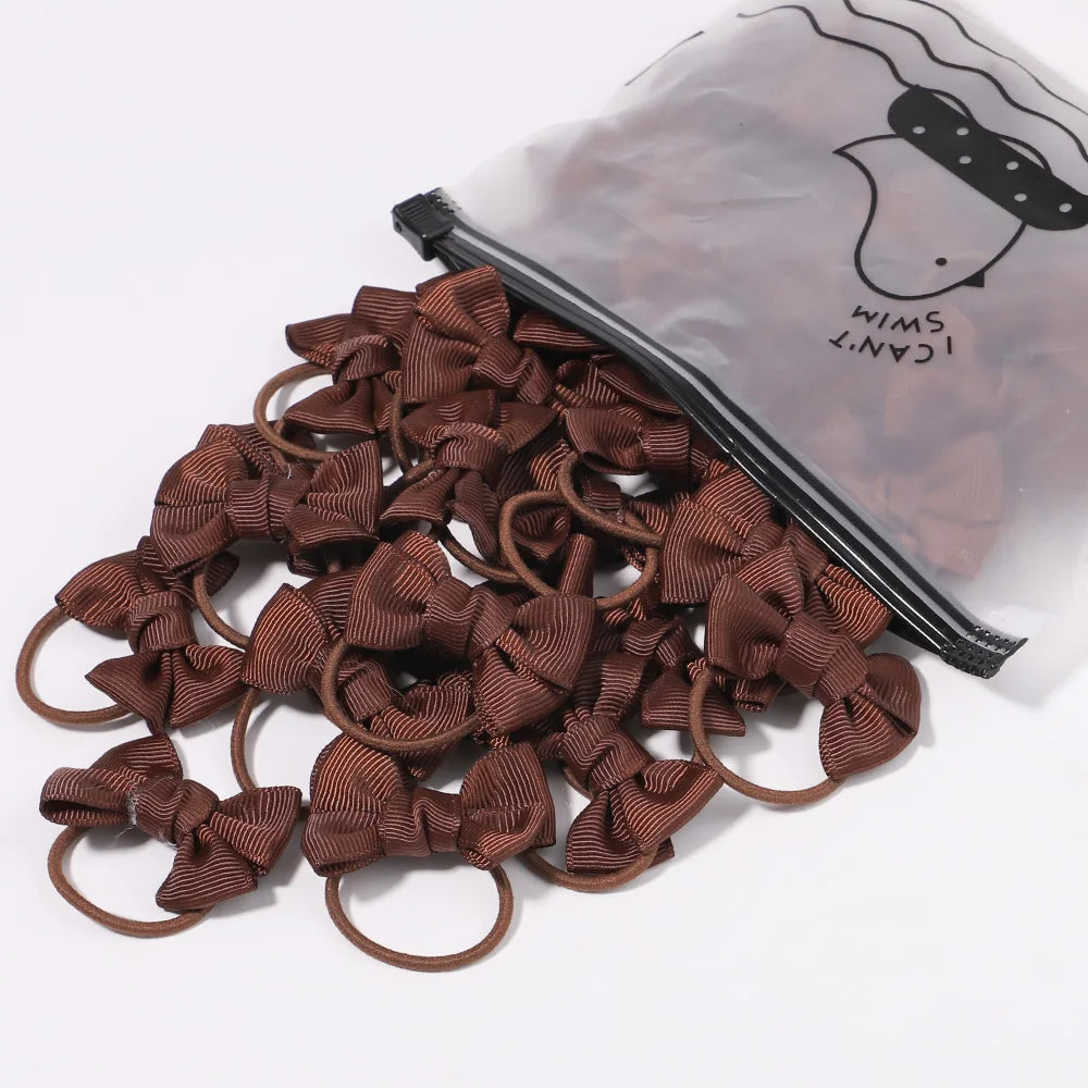 5-Pack Kids Hair Accessories with Bow Scrunchies - Elastic Hair Ties for Girls and Babies