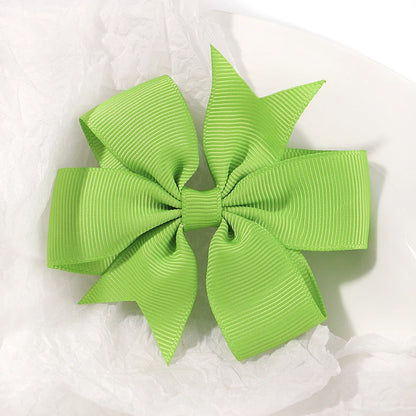 Vibrant Grosgrain Ribbon Hair Bow Clips for Girls - Colorful Hair Accessories for Kids