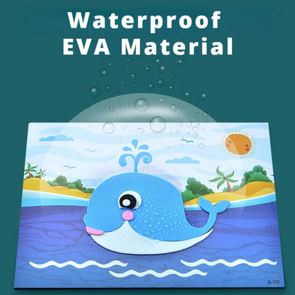 10-Pack 3D EVA Foam Stickers for Kids - Creative DIY Cartoon Puzzles for Early Learning and Fun