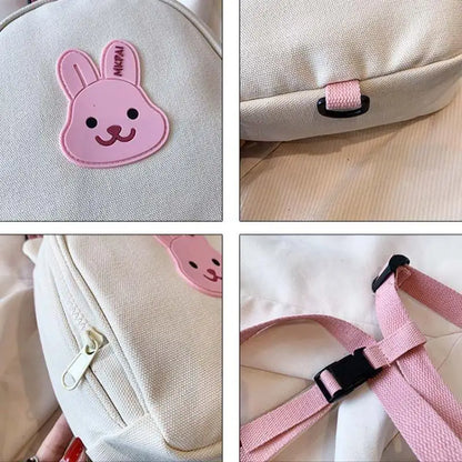 Adorable Cartoon Bear Anti-Lost Baby Backpack for Kindergarten Kids - Canvas Harness School Bag for Boys and Girls
