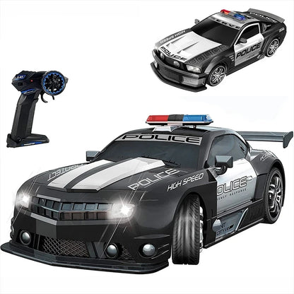 1/12 Big 2.4GHz Super Fast Police RC Car Remote Control Cars Toy With Lights Chase Drift Vehicle Toys Model for Boys Kid Gift