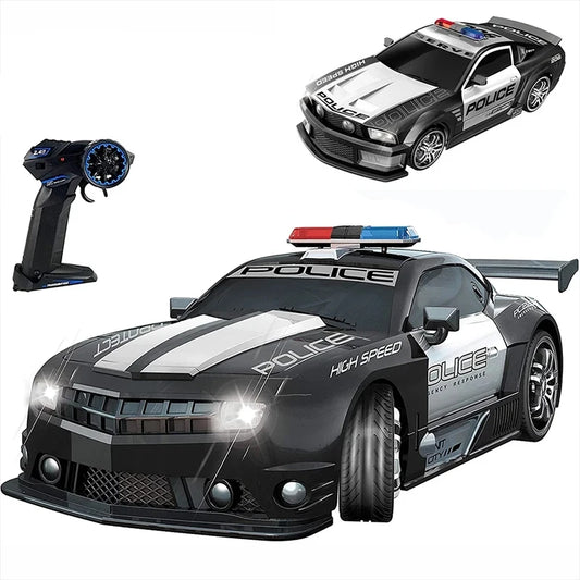 1/12 Big 2.4GHz Super Fast Police RC Car Remote Control Cars Toy With Lights Chase Drift Vehicle Toys Model for Boys Kid Gift