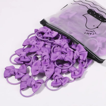 5-Pack Kids Hair Accessories with Bow Scrunchies - Elastic Hair Ties for Girls and Babies
