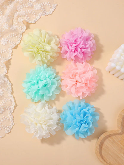 6-Piece Set of Adorable Big Flower Headbands for Baby Girls - Soft, Gentle, and Safe Infant Accessories