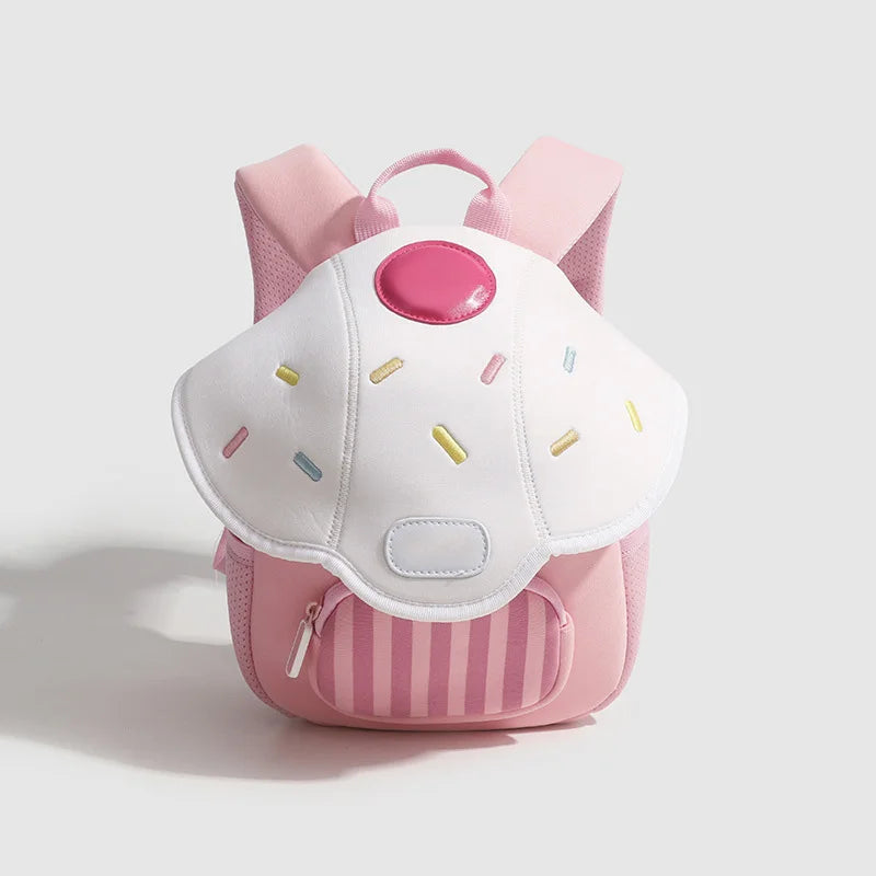 Adorable Cartoon Mushroom Mini Backpack for Girls - Trendy Kindergarten School Bag and Snack Carrier for Outdoor Adventures