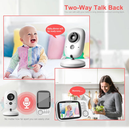 Wireless Video Baby Monitor with 3.2-Inch LCD, Two-Way Audio, Night Vision & Temperature Monitoring