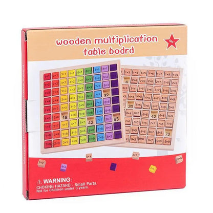 Wooden Multiplication Board Game Kids Montessori Math Learning Educational Toys Counting Hundred Board Interactive Thinking Game