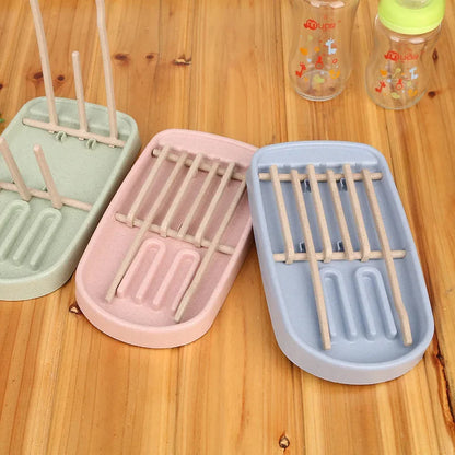 Sustainable Travel-Friendly Baby Bottle Drying Rack with Detachable Drainage System