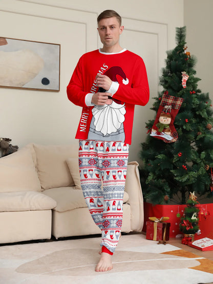 Festive Family Matching Pajama Set for Christmas - Santa Claus Design for Adults and Kids Nightwear
