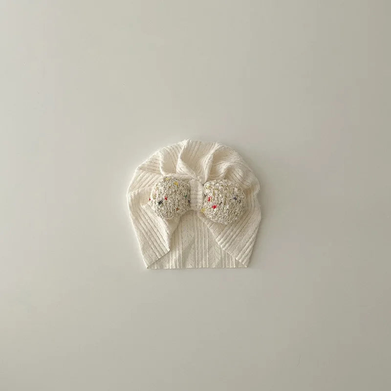 Adorable Beige Beanie Baby Hat for Autumn - Lace Cartoon Ear Toddler Accessories for Boys & Girls (0-12 Months)