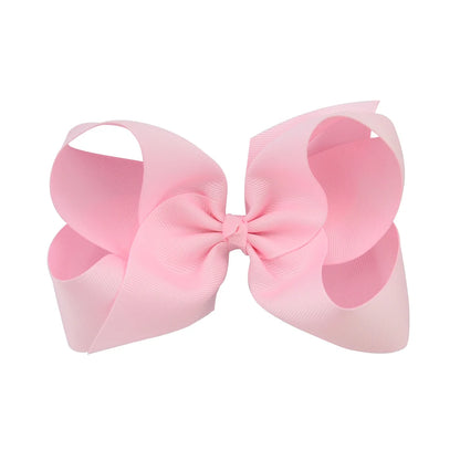 6-Inch Handmade Grosgrain Ribbon Hair Bows with Clips for Girls – Stylish Large Hairpins, Boutique Barrettes, and Kids' Accessories