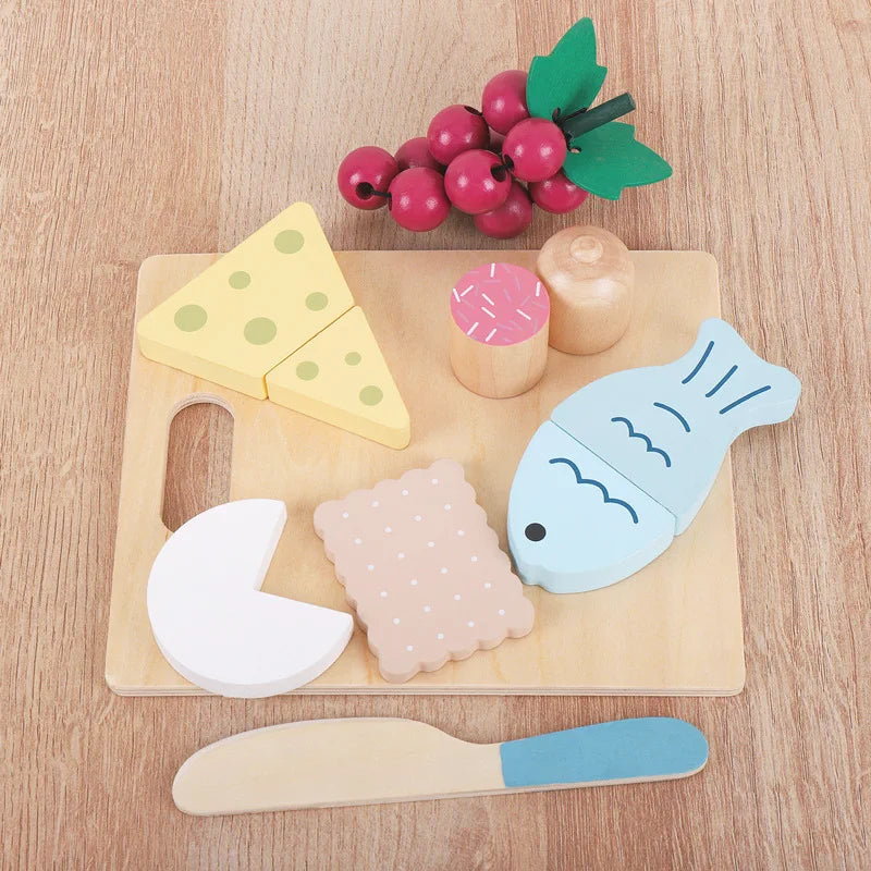Wooden Pretend Play Food Kitchen Toys Classic Cutting Cooking Set Kids HousePlay Educational Imitation Game Toys for Girls Boys